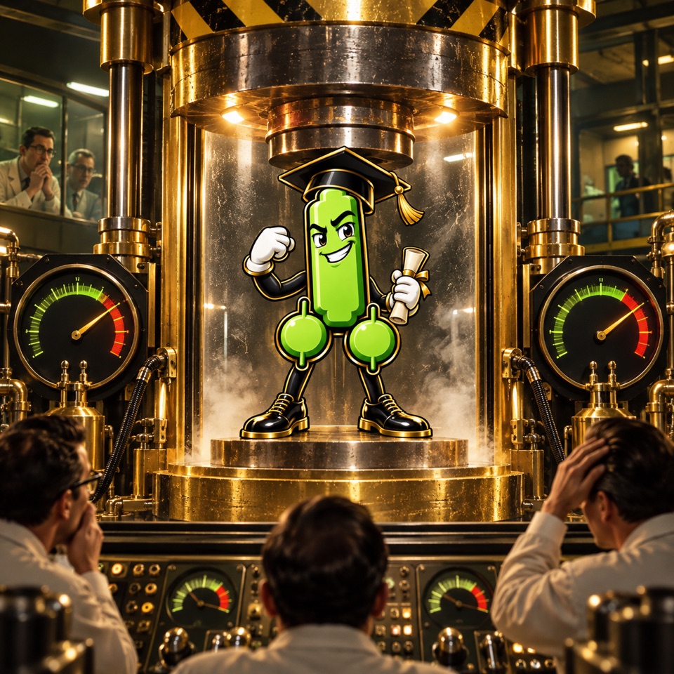 The PENI candlestick mascot undergoes an absurd institutional pressure test.